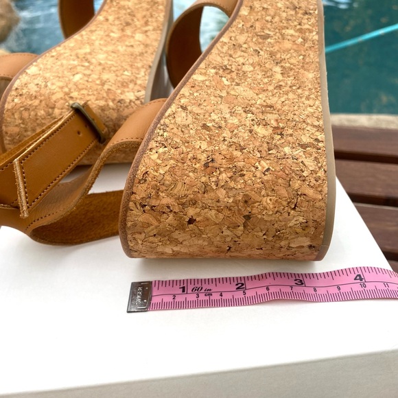 New in box K.Jaques platform leather cork wedge sandals size 40 (9.5-10) - Picture 10 of 12